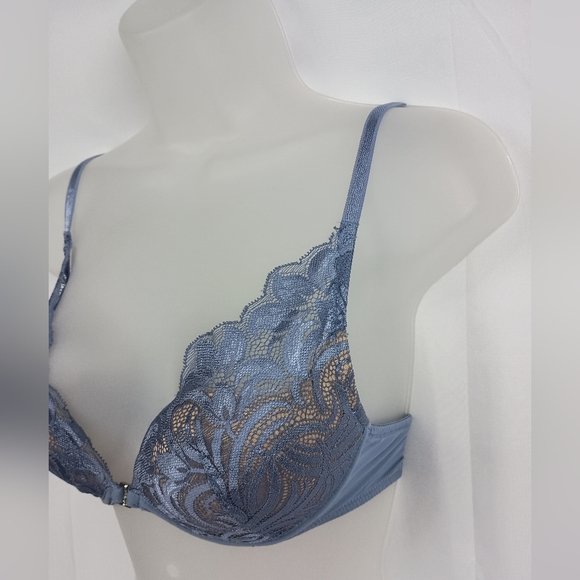 2/$30 Elegant Baddie Barbie VICTORIA SECRET Lace Underwire Bra in Blue (#1,274) - Picture 3 of 7